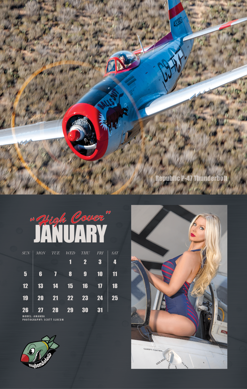 2025 My Bombshells Warbird Pin-Up Calendar