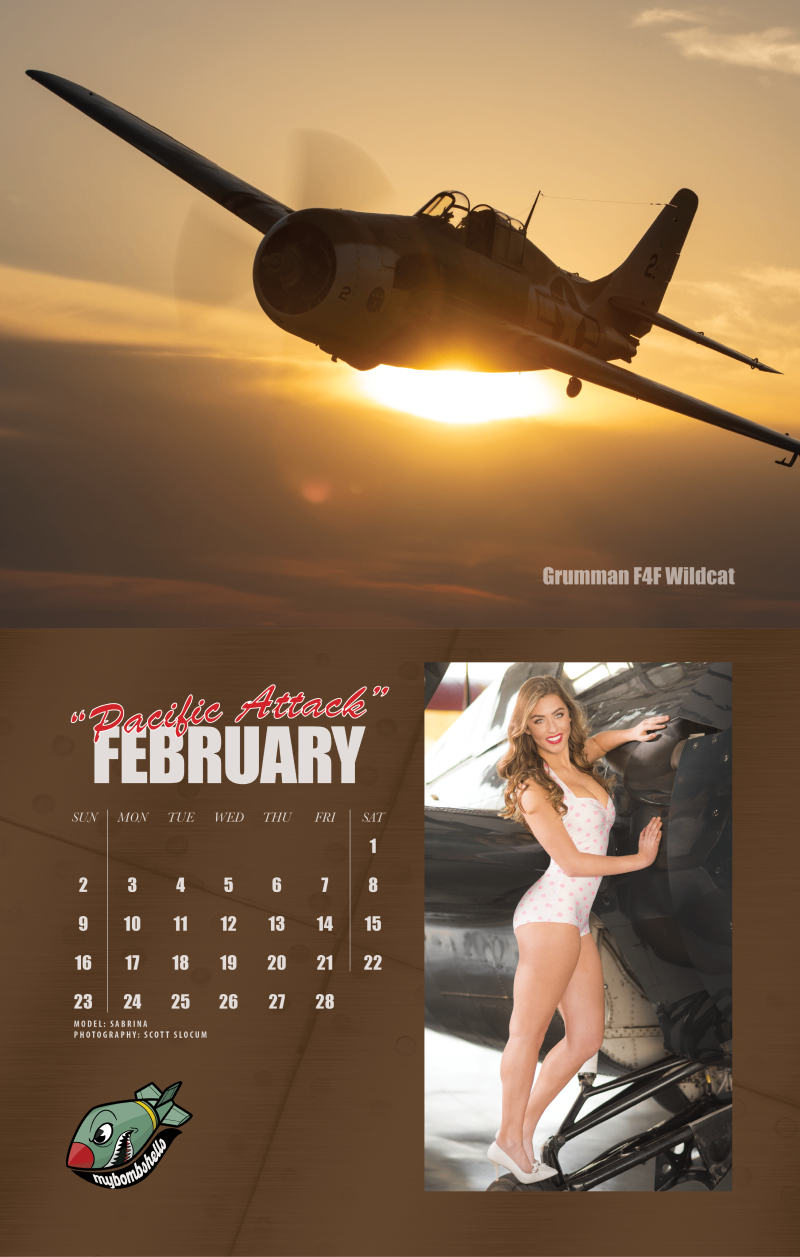 2025 My Bombshells Warbird Pin-Up Calendar