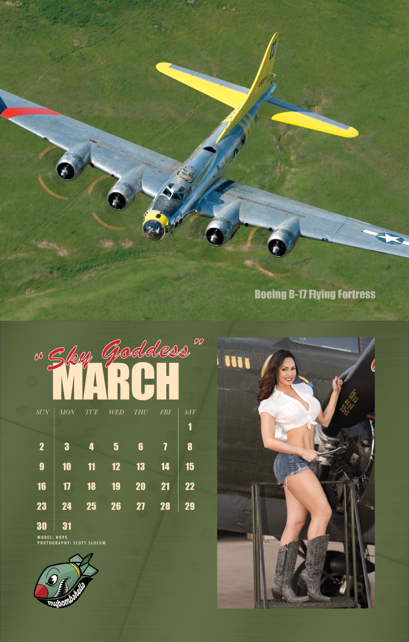 2025 My Bombshells Warbird Pin-Up Calendar