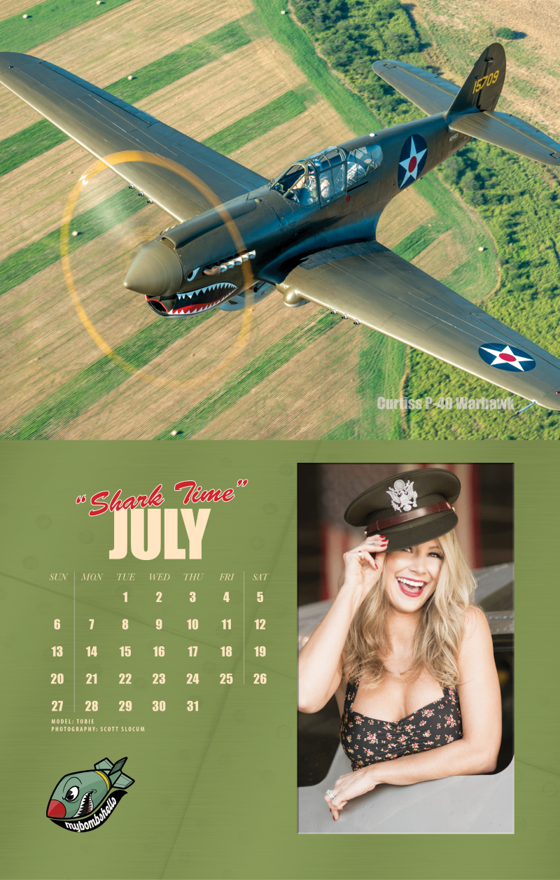 2025 My Bombshells Warbird Pin-Up Calendar