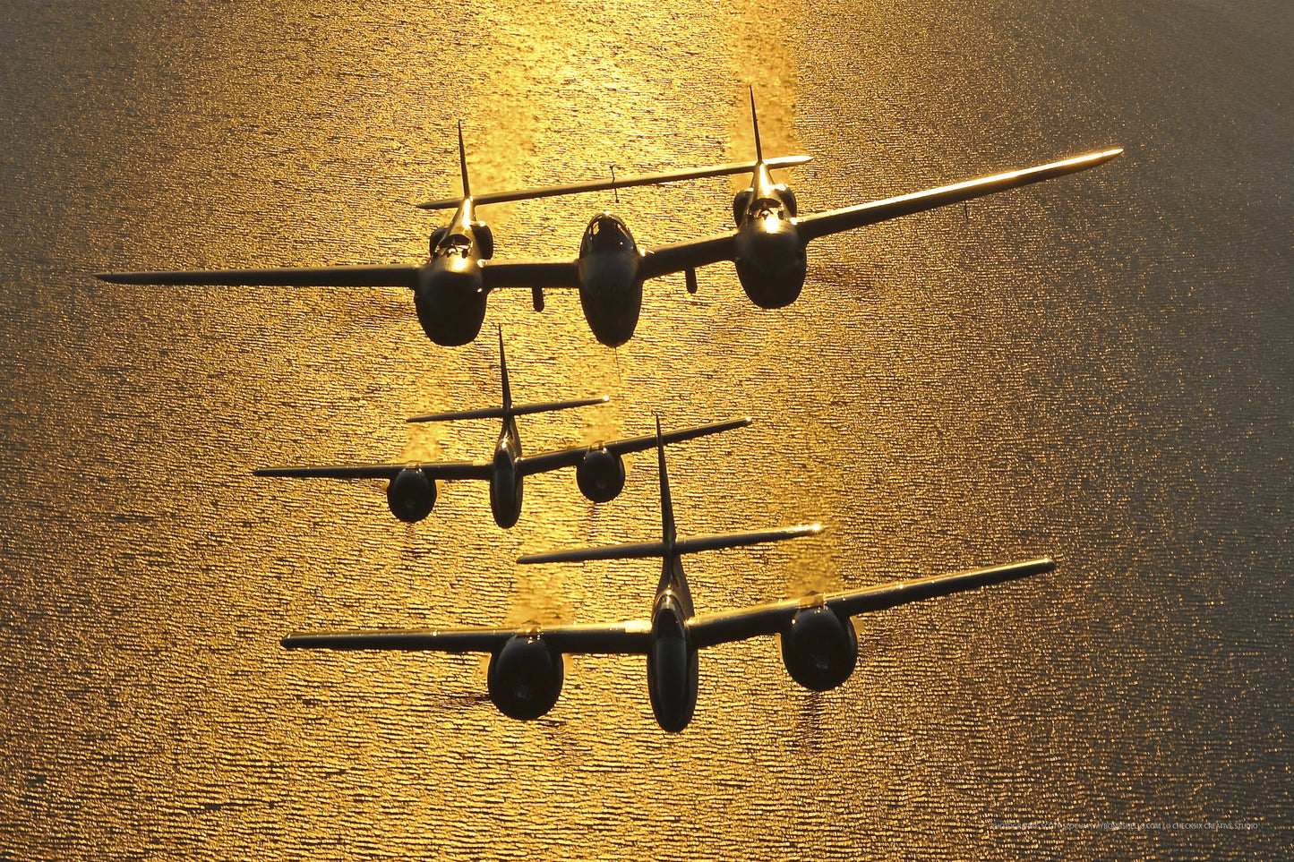 P-38 and F7F Formation