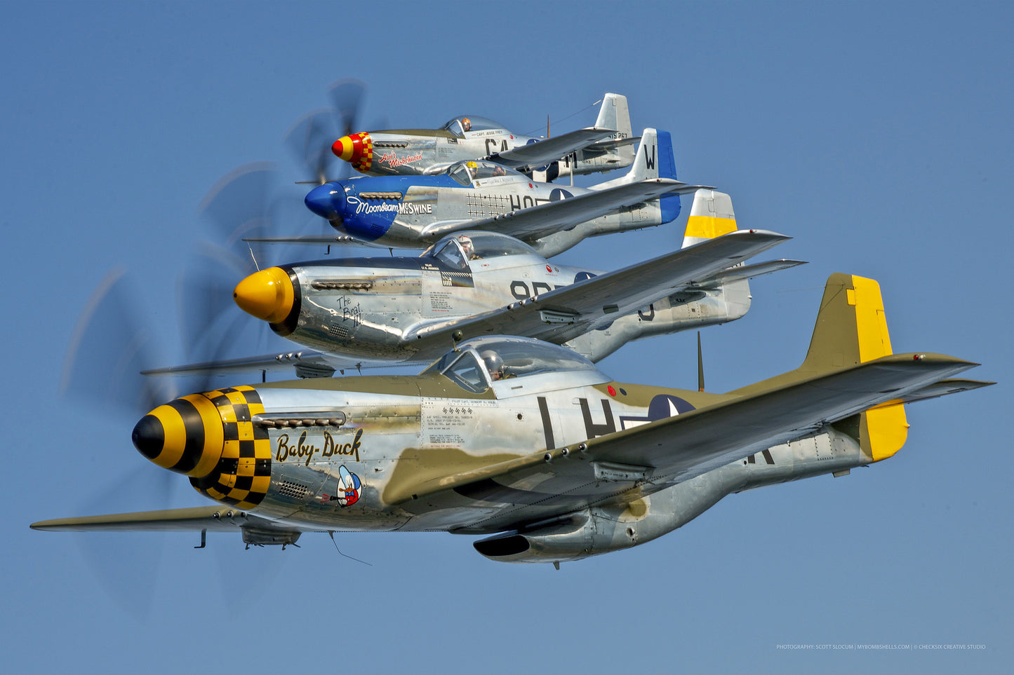 P-51 Mustang 4-Ship Formation