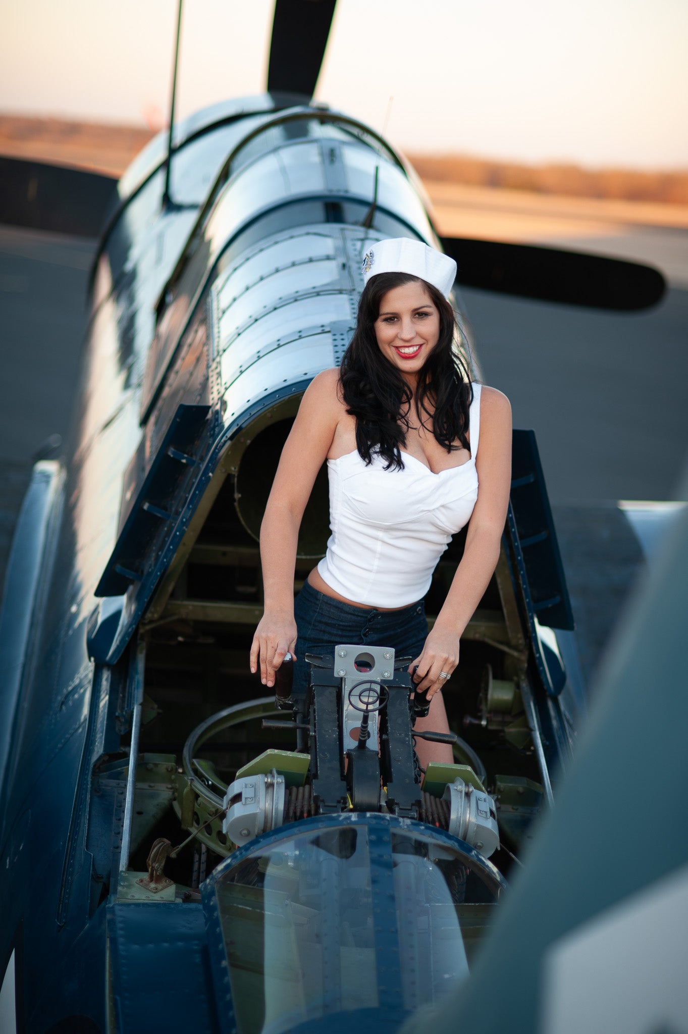 My Bombshells 2019 Warbirds Pin-Up Calendar Model in Sailor Outfit