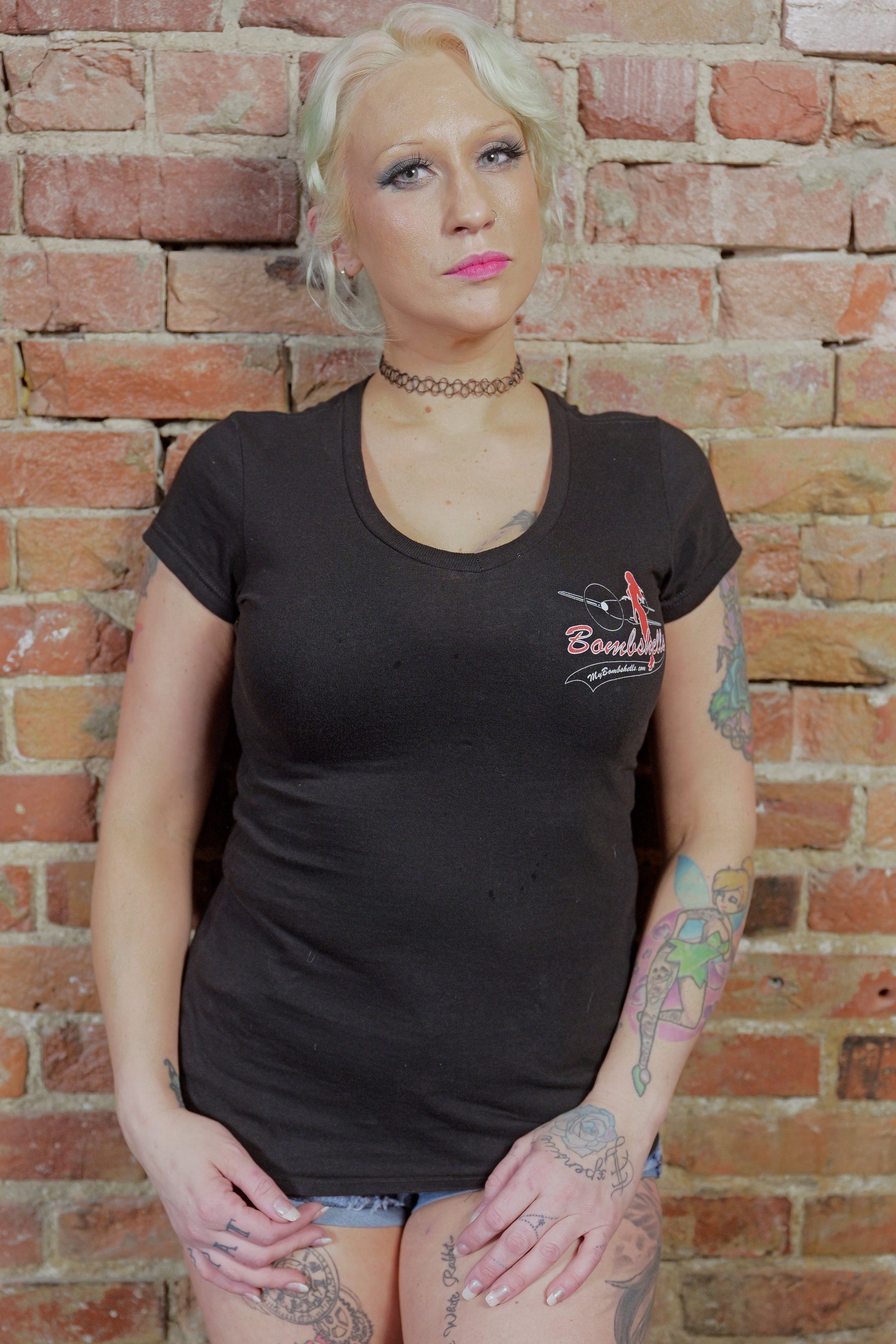 Ladies My Bombshells T-Shirt V Neck Front