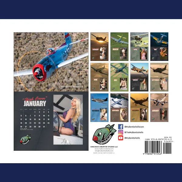 2025 My Bombshells Warbird Pin-Up Calendar