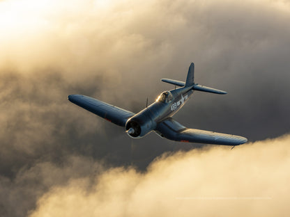 F4U Corsair in Clouds