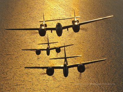 P-38 and F7F Formation