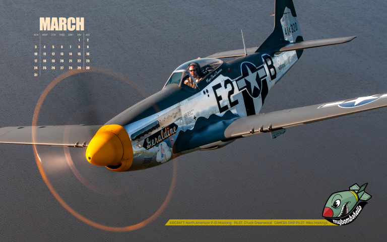 My Bombshells 2019 Warbirds Pin-Up Digital Calendar March SFW