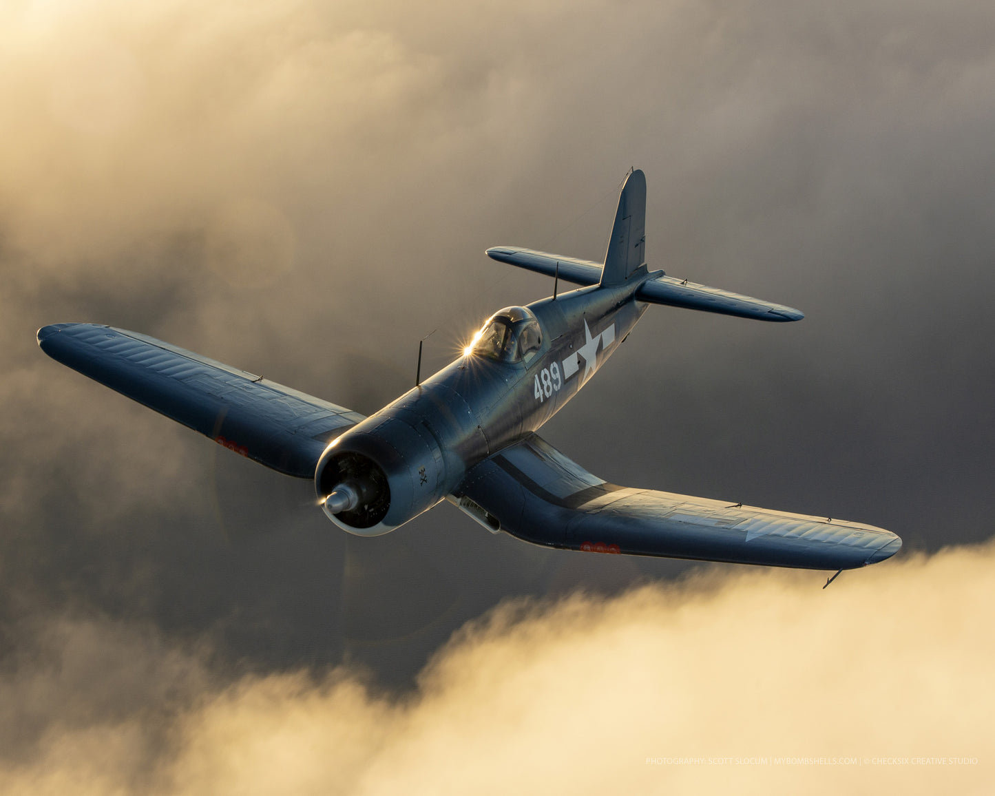 F4U Corsair in Clouds