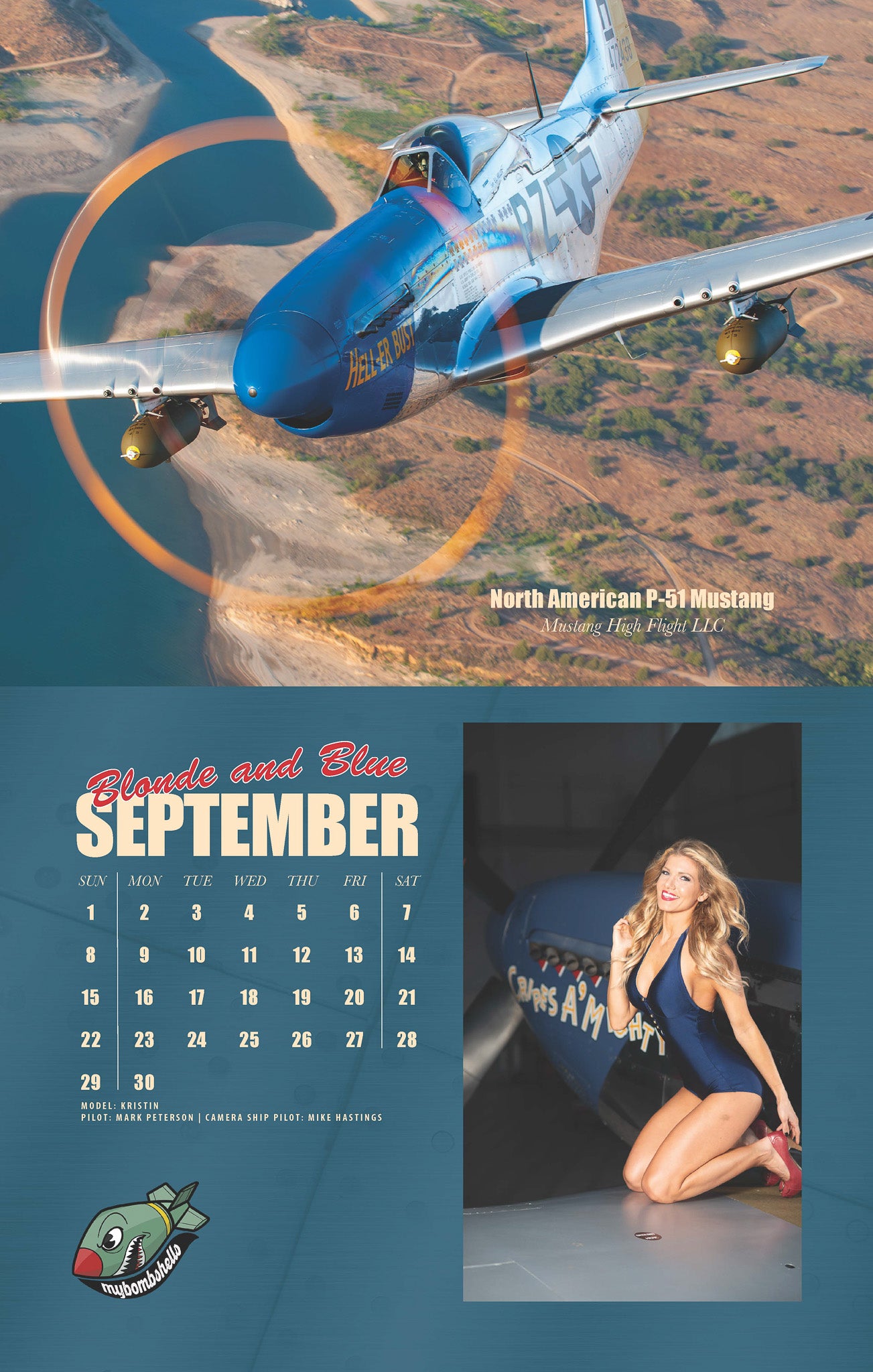My Bombshells 2019 Warbirds Pin-Up Calendar September