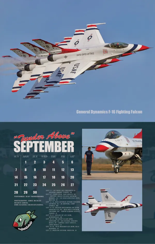 2025 My Bombshells Airshow Calendar MyBombshells