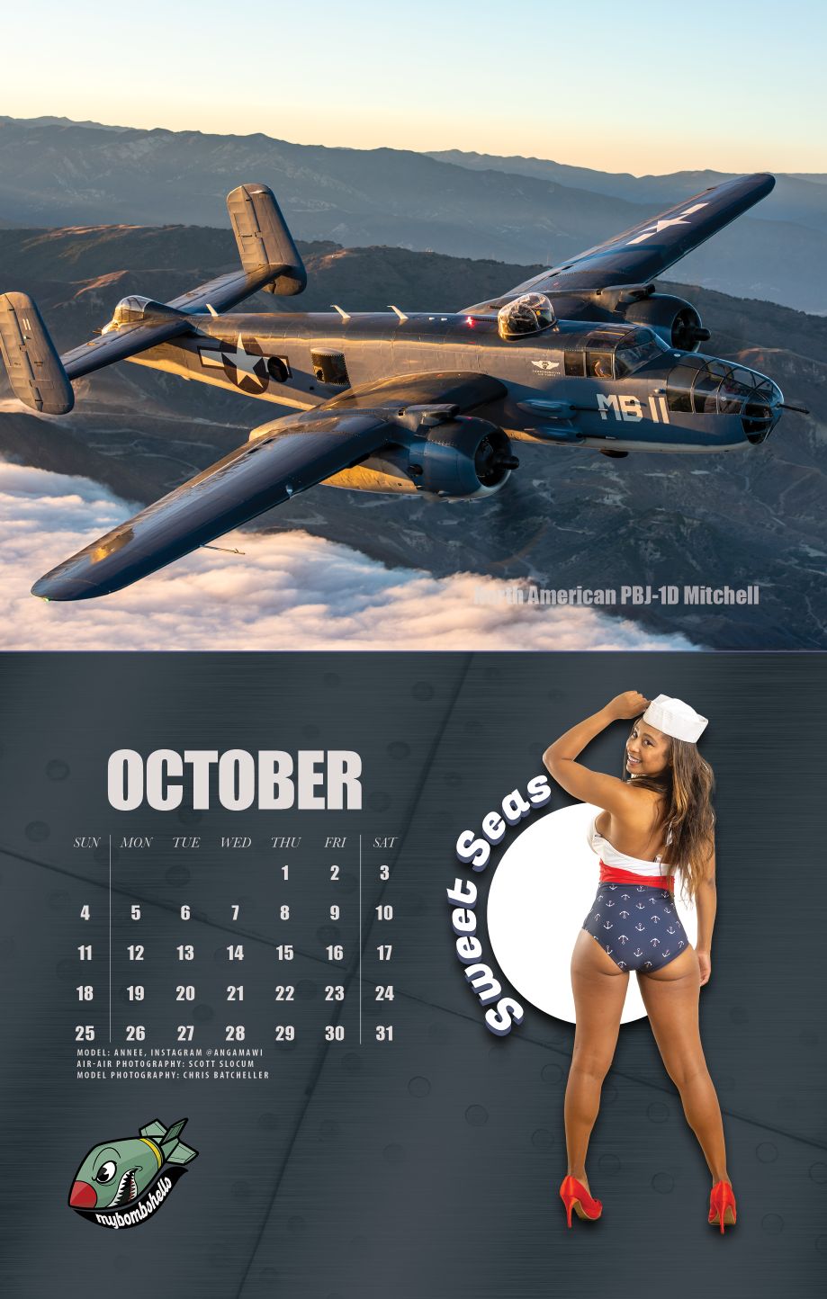 2026 My Bombshells Warbird Pin-Up Calendar