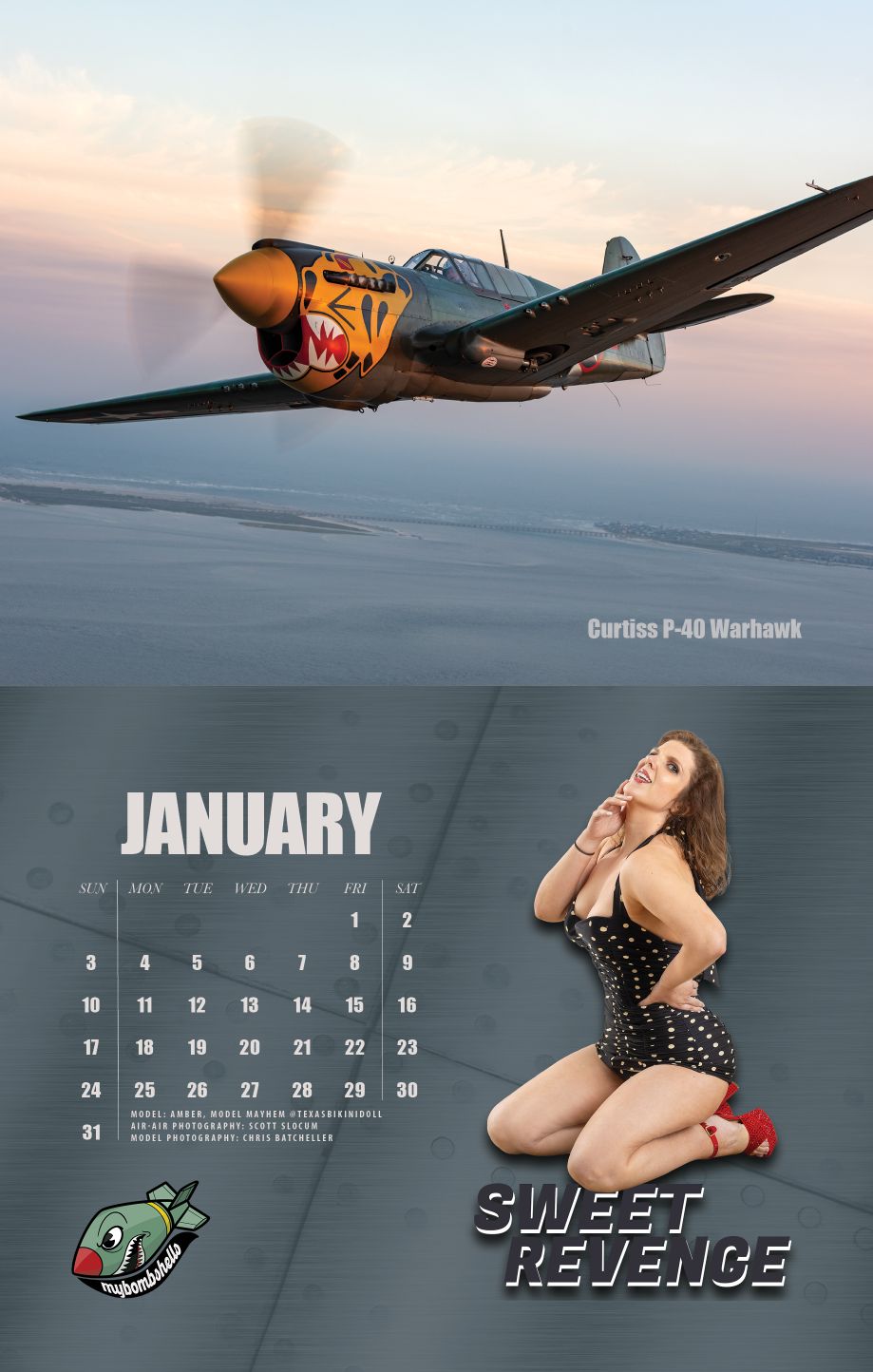 2026 My Bombshells Warbird Pin-Up Calendar