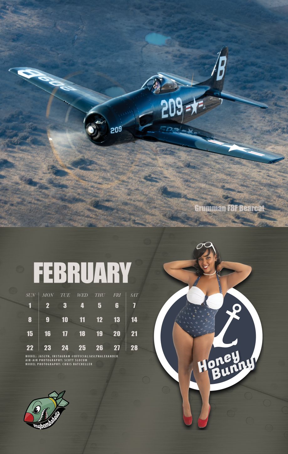 2026 My Bombshells Warbird Pin-Up Calendar