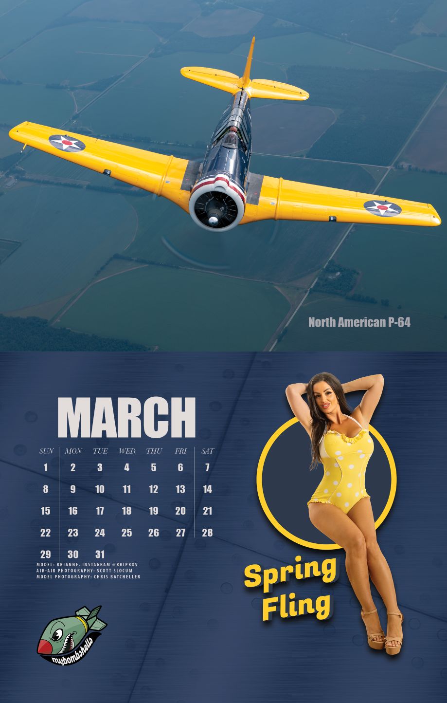 2026 My Bombshells Warbird Pin-Up Calendar