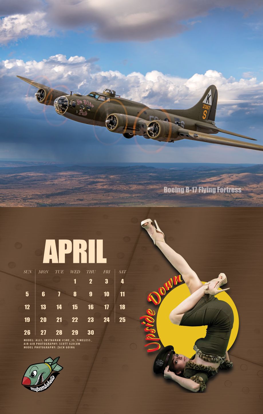2026 My Bombshells Warbird Pin-Up Calendar