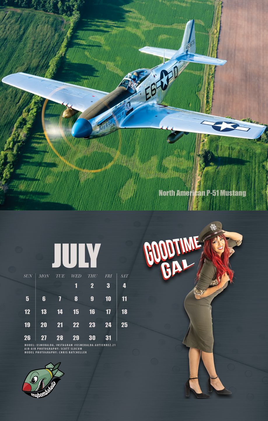2026 My Bombshells Warbird Pin-Up Calendar