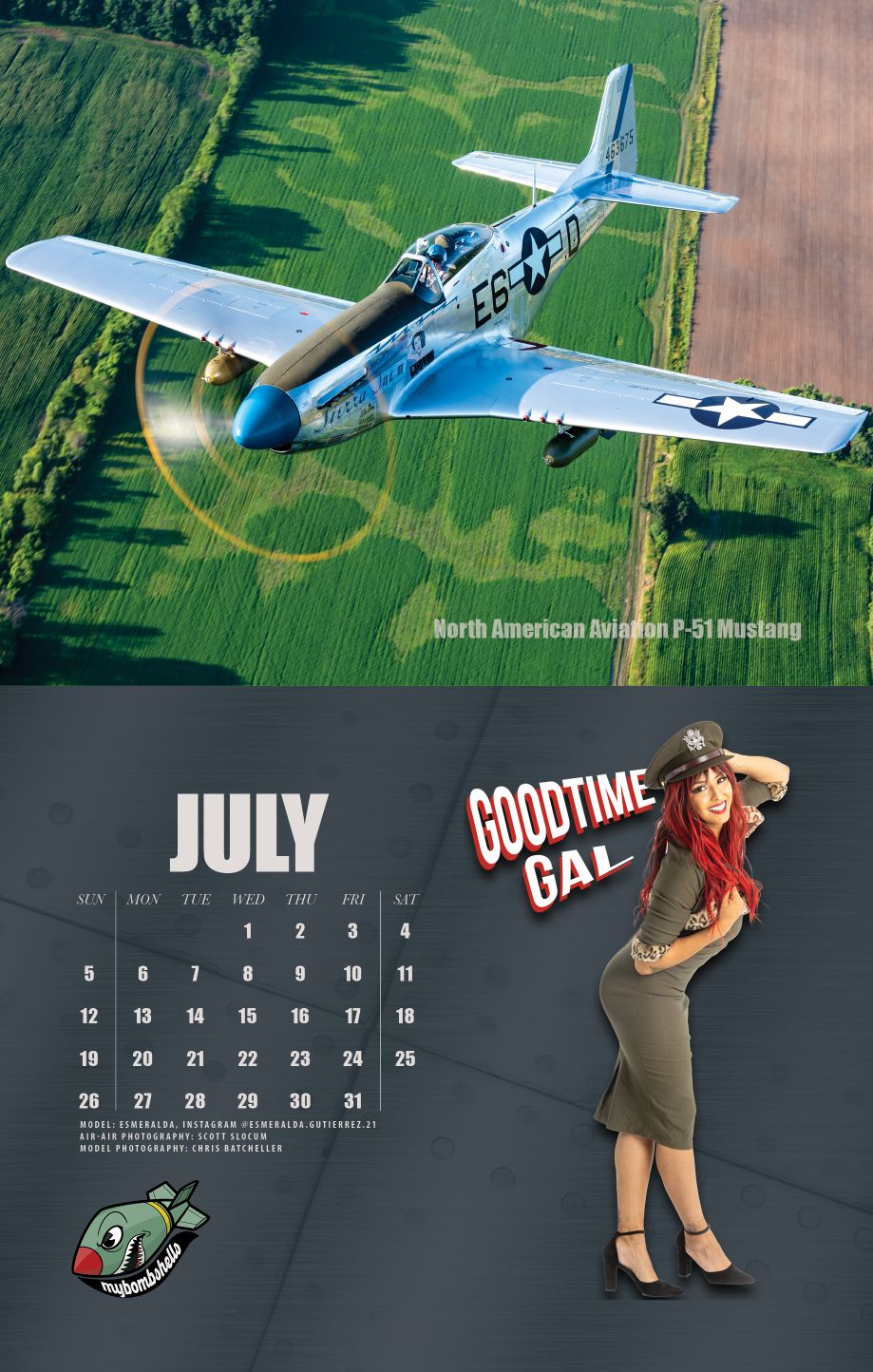 2026 My Bombshells Warbird Pin-Up Calendar