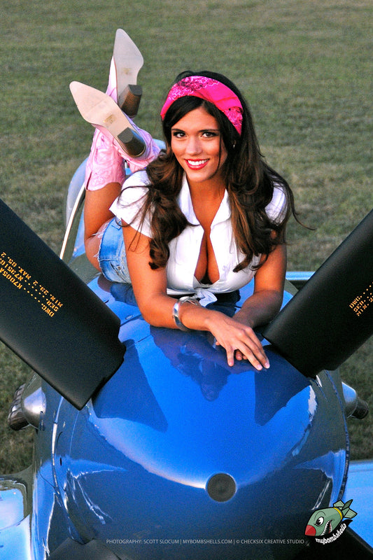 My Bombshells Jules and P-51 Mustang Poster