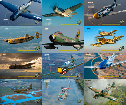 My Bombshells 2019 Warbirds Pin-Up Digital Calendar All Months SFW