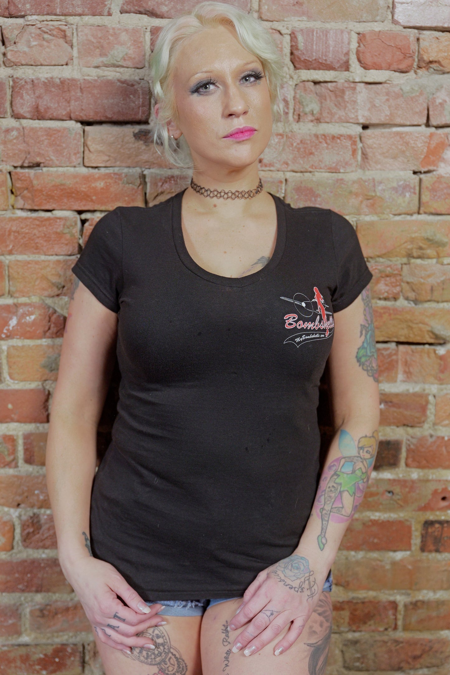 Ladies My Bombshells Curves T-Shirt V Neck Front