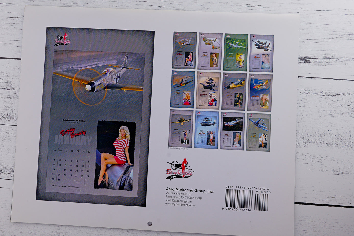 My Bombshells 2011 Warbirds Pin-Up Calendar Rear